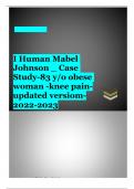 I Human Mabel Johnson _ Case Study-83 y/o obese woman -knee pain-updated versiom-2022-2023
