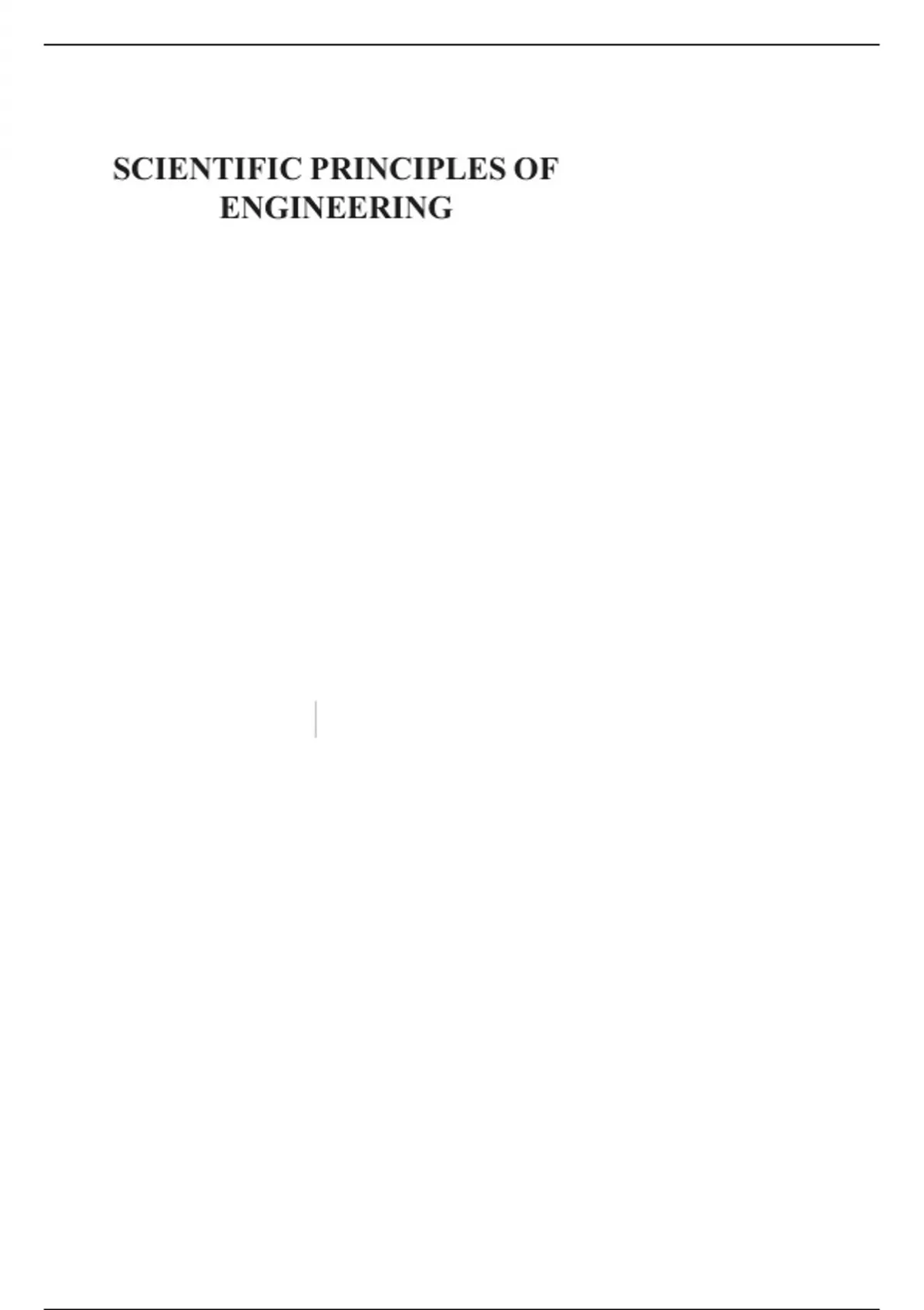 Summary Scientific Principles of Engineering 2023 Pandey SCIENTIFIC
