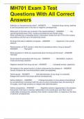 MH701 Exam 3 Test Questions With All Correct Answers