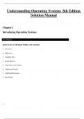 Complete Solution Manual Understanding Operating Systems  8th Edition Questions & Answers with rationales &lpar;Chapter 1-16&rpar;