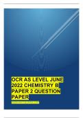 OCR AS LEVEL JUNE 2022 CHEMISTRY B PAPER 2 QUESTION PAPER