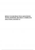 RPSGT EXAM SAMPLE QUESTIONS WITH ANSWERS COMPLETE SOLUTION RATED A+ 2023