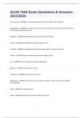 ALHS 1040 Exam Questions & Answers 2023&sol;2024