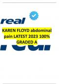KAREN FLOYD abdominal pain LATEST 2023 100&percnt; GRADED A