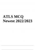 ATLS MCQ Newest 2022/2023