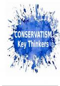 Conservatism Key Thinkers Summary