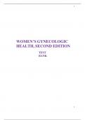 WOMEN’S GYNECOLOGIC HEALTH, SECOND EDITION TEST BANK QUESTIONS AND ANSWERS WITH COMPLETE ANSWERS 