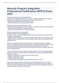 Security Program Integration Professional Certification &lpar;SPIPC&rpar; Exam 2023