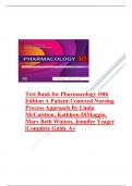 Test Bank for Pharmacology 10th Edition A Patient-Centered Nursing Process Approach By Linda McCuistion&comma; Kathleen DiMaggio&comma; Mary Beth Winton&comma; Jennifer Yeager Complete Guide A&plus;&period;pdf