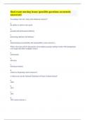 final exam nursing issues &lpar;possible questions accurately answered&rpar;