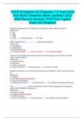 TCFP Firefighter I/II Chapters 1-5 Test Exam  Test Bank/ Question Bank Updated 2023- 2024 Recent Version/ TCFP Fire Fighter  Exam All Chapters