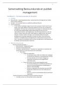 Samenvatting Bestuurskunde en publiek management