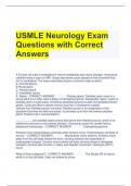 USMLE Neurology Exam Questions with Correct Answers