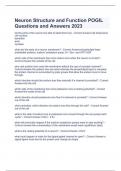 Neuron Structure and Function POGIL Questions and Answers 2023