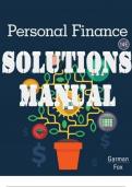 SOLUTION MANUAL for Personal Finance, 14th Edition by Thomas Garman, , Fox Jonathan, Raymond E. Forgue, ISBN-13: 9780357901496. (All 17 Chapters)