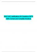 2023 UHC certifications 94 Questions WITH 100&percnt; Correct  Solutions Already Graded A&plus;