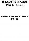 DVA2602 EXAM  PACK 2023