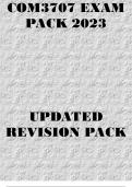 COM3707 EXAM PACK 2023 &lpar;Latest questions&rpar;