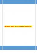 NUR699 Week 1 Discussion Question 2