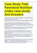 Case Study Total Parenteral Nutrition (video case study) And Answers  