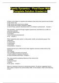 Family Dynamics &ndash; Final Exam With Complete Solution Graded A&plus;