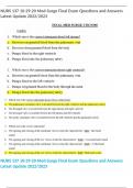 NURS 137 10-29-20 Med-Surge Final Exam Questions and Answers Latest Update 2022&sol;2023 