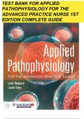 Test Bank for Applied Pathophysiology for the Advanced Practice Nurse 1st Edition Dlugasch / All Chapters 1 - 14 / Full Complete 2023 - 2024