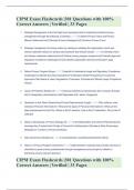 CIPM Exam Flashcards &vert;301 Questions with 100&percnt; Correct Answers &vert; Verified &vert; 33 Pages