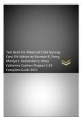 Test Bank For Maternal Child Nursing Care 7th Edition by Shannon E. Perry, Marilyn J. Hockenberry, Mary Catherine Cashion Chapter 1-50 Complete Guide 2022