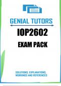 IOP2602 Exam Pack 2023