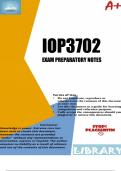 IOP3702 Exam Preparatory Notes