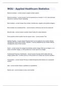 WGU - Applied Healthcare Statistics&vert;2023 LATEST UPDATE&vert;GUARANTEED SUCCESS