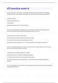 ATI practice exam &vert;  Questions and Answers  &lpar;A&plus; Solution  guide&rpar;