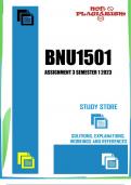 BNU1501 Assignment 3 Semester 1 2023 (678644)