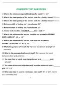 Concrete Test 2023 Questions and Answers with complete solution