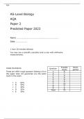 AQA AS Level Biology Paper 2 Predicted Paper 2023 Questions and Answers