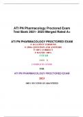 ATI PN Pharmacology Proctored Exam Test Bank 2021- 2023 Merged Rated A+
