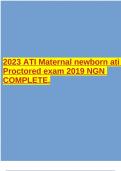 2023 ATI Maternal newborn ati Proctored exam 2019 NGN COMPLETE.