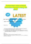Test Bank Bates’ Guide to Physical Examination and History Taking, 12th Edition