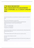  C785 BIOCHEMISTRY PREASSESSMENT&sol;56 QUESTIONS AND ANSWERS &lpar;A&plus;&rpar; LATEST UPDATE 2023