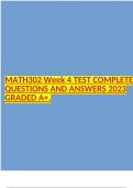 MATH302 Week 4 TEST COMPLETE QUESTIONS AND ANSWERS 2023 GRADED A+.