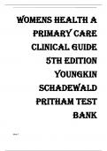 Test Bank For Women's Health A Primary Care Clinical Guide 5th Edition Youngkin Schadewald Pritham | Complete Guide A+