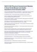 NUR 2180 Physical Assessment Module 5 Quiz GI,GU,Breast and Axilla Questions And Answers 2023
