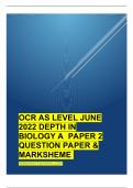 OCR AS Level Biology A H020/02 JUNE 2022 ACTUAL QUESTION PAPER > Depth in biology QUESTION PAPER & MARKSHEME 