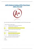 AAPC Medical Coding &lpar;CPC&rpar; Final Exam 2023 &lpar;Test &num;1&rpar;