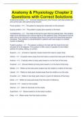 Anatomy & Physiology Chapter 2 Questions with Correct Solutions