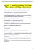 Anatomy and Physiology - Chapter 3 Questions and Correct Answers