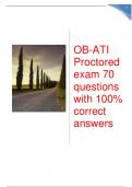 OB-ATI Proctored exam 70 questions with 100% correct answers latest 2023/2024
