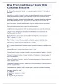 Blue Prism Certification Exam&lpar;Set consists of various functions and information that will be on the certification exam&rpar; With Complete Solutions&period;