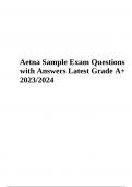 AEtna Sample Exam Questions with Answers Latest Grade A+ 2023/2024
